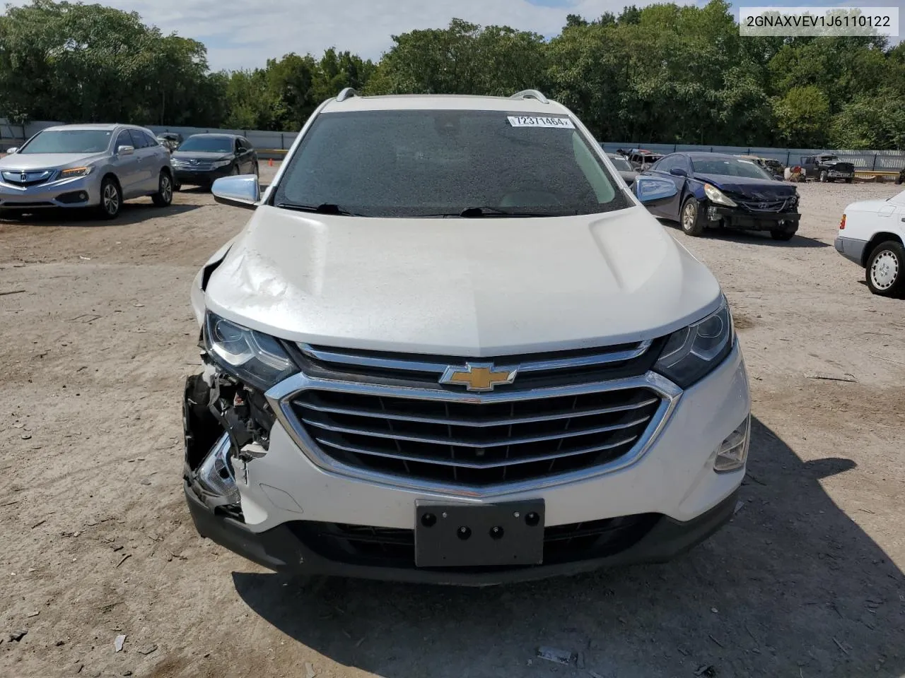 2018 Chevrolet Equinox Premier VIN: 2GNAXVEV1J6110122 Lot: 72371464