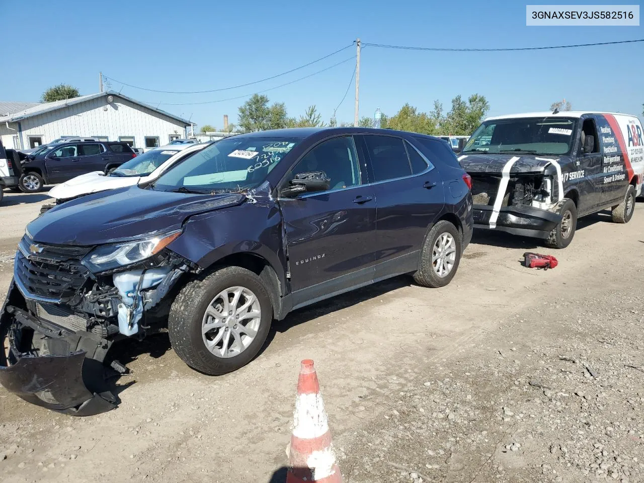 2018 Chevrolet Equinox Lt VIN: 3GNAXSEV3JS582516 Lot: 72434164