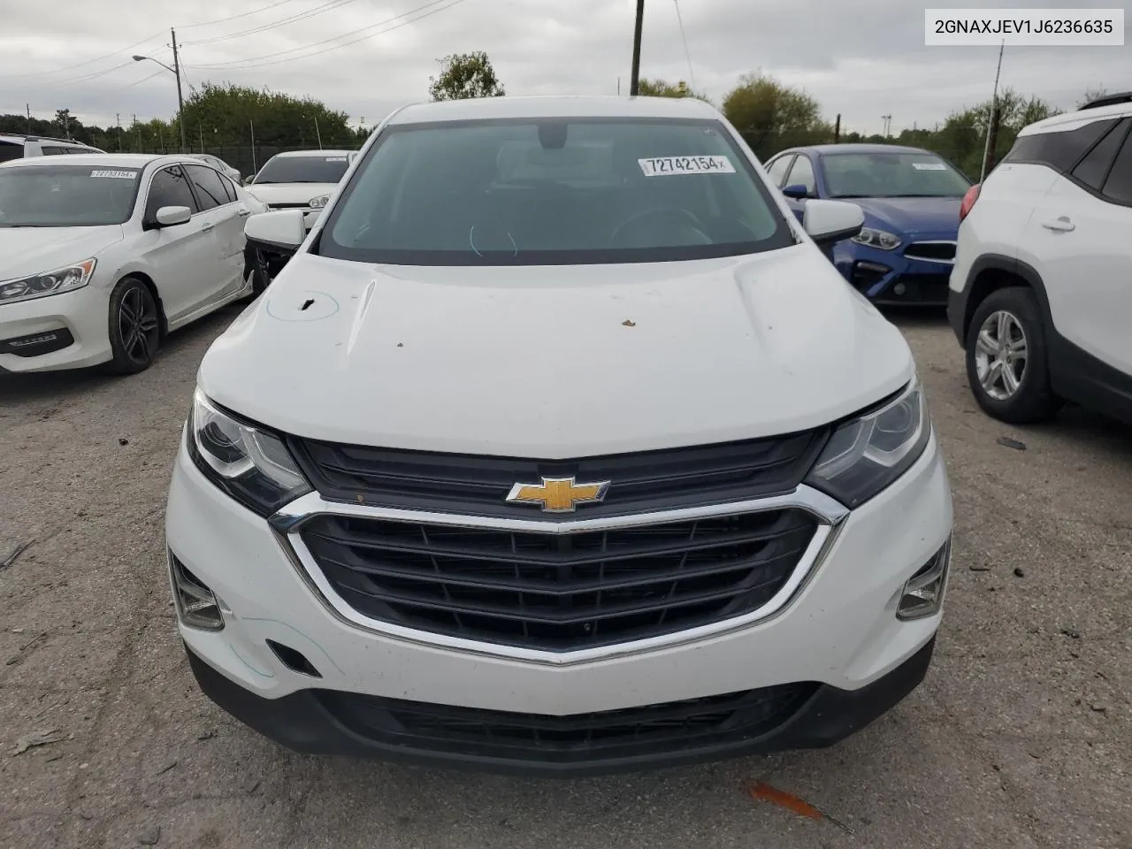 2018 Chevrolet Equinox Lt VIN: 2GNAXJEV1J6236635 Lot: 72742154