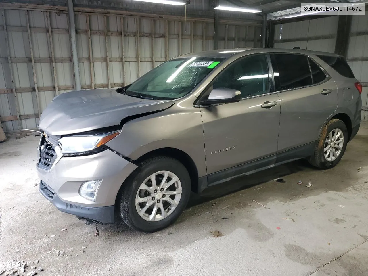 2018 Chevrolet Equinox Lt VIN: 3GNAXJEV6JL114672 Lot: 72789234