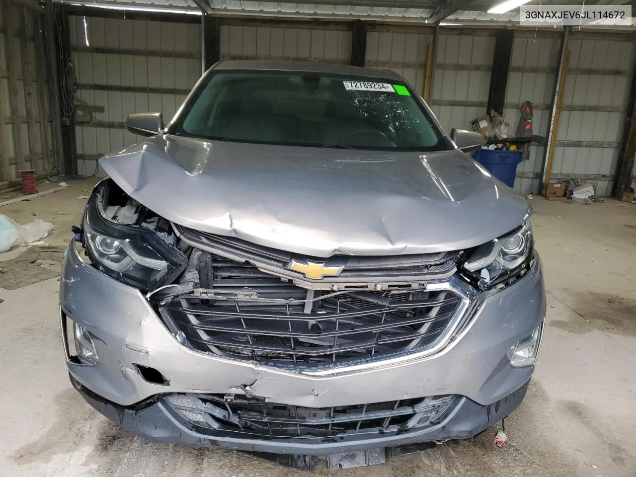 2018 Chevrolet Equinox Lt VIN: 3GNAXJEV6JL114672 Lot: 72789234