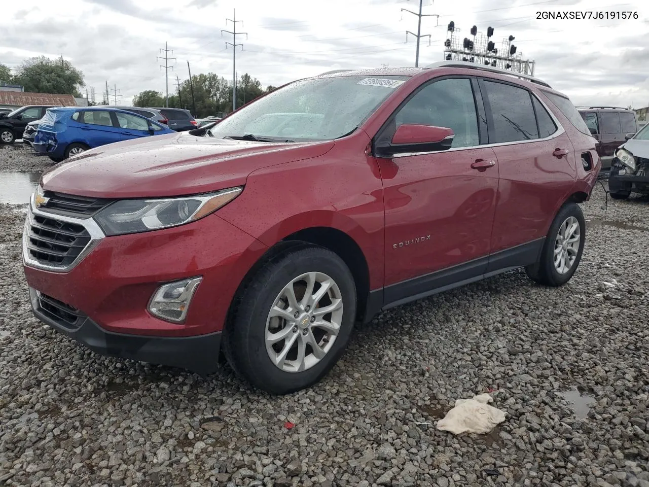 2018 Chevrolet Equinox Lt VIN: 2GNAXSEV7J6191576 Lot: 72800264