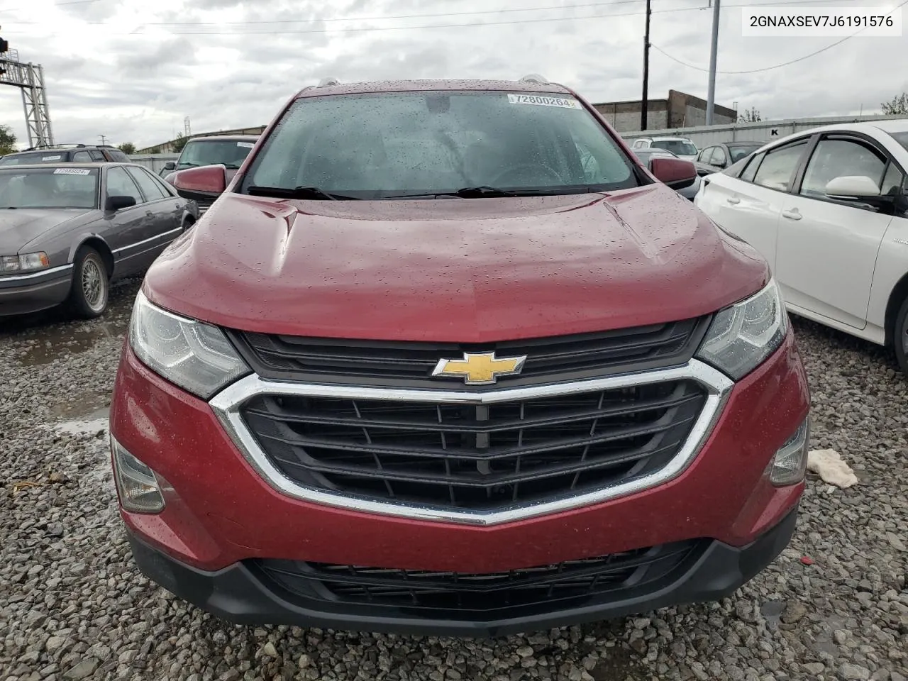 2018 Chevrolet Equinox Lt VIN: 2GNAXSEV7J6191576 Lot: 72800264