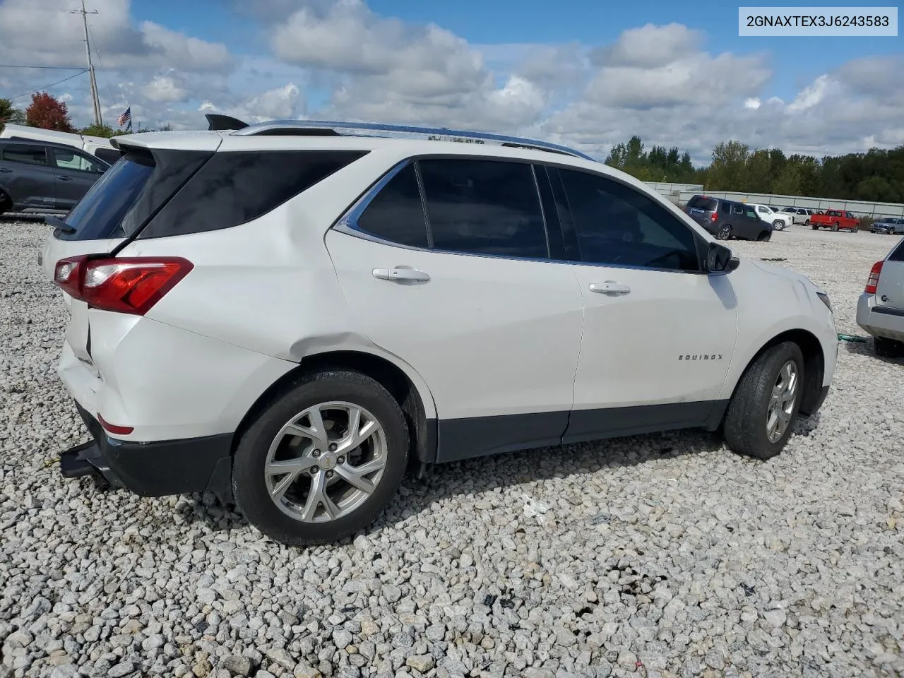 2018 Chevrolet Equinox Lt VIN: 2GNAXTEX3J6243583 Lot: 72856254