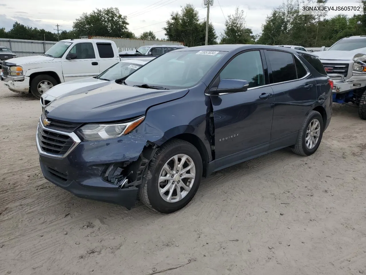 2018 Chevrolet Equinox Lt VIN: 3GNAXJEV4JS605702 Lot: 72857634