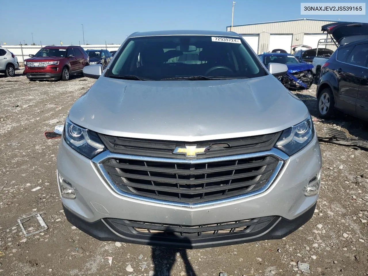 2018 Chevrolet Equinox Lt VIN: 3GNAXJEV2JS539165 Lot: 72939724