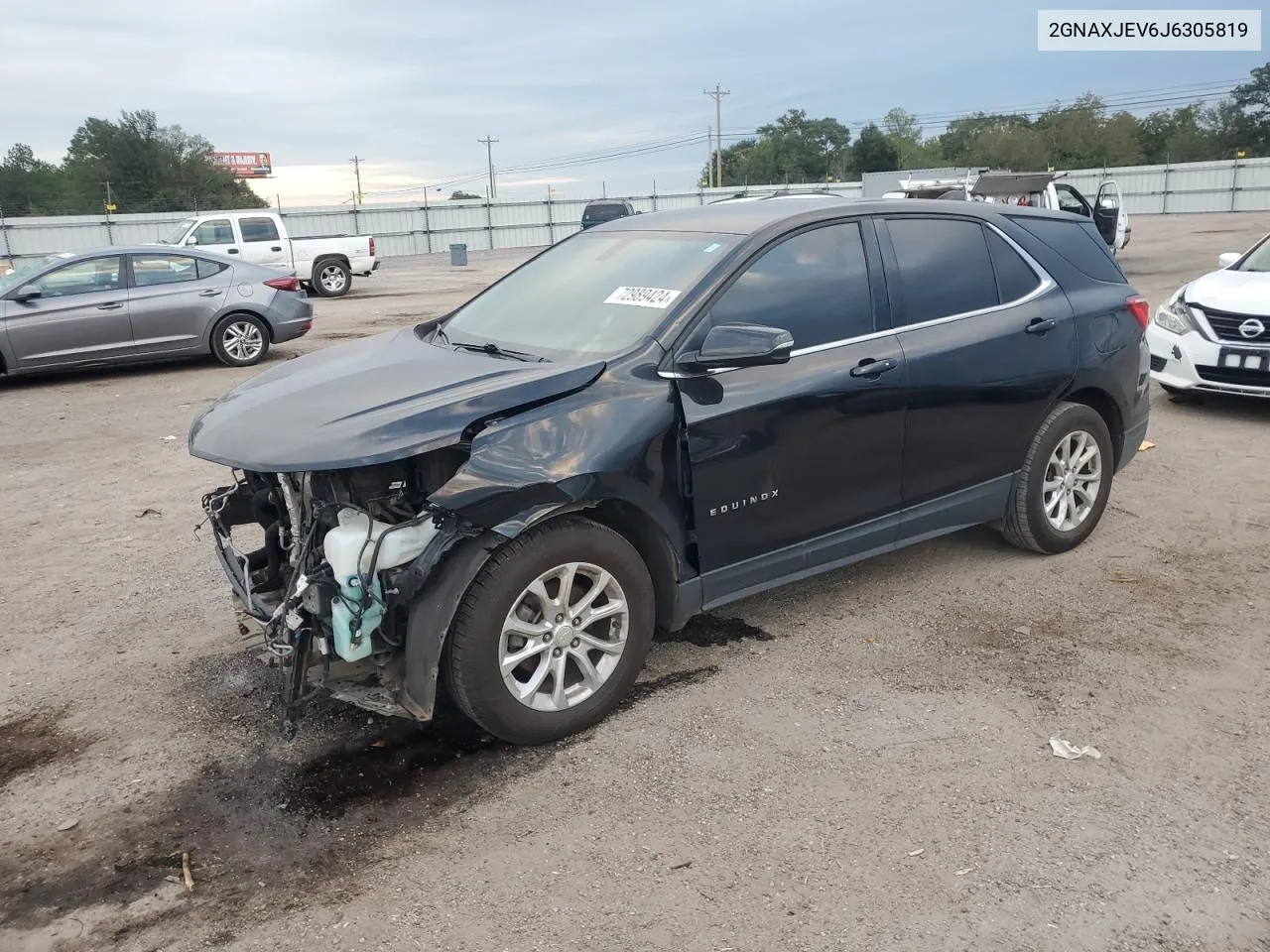 2018 Chevrolet Equinox Lt VIN: 2GNAXJEV6J6305819 Lot: 72989424