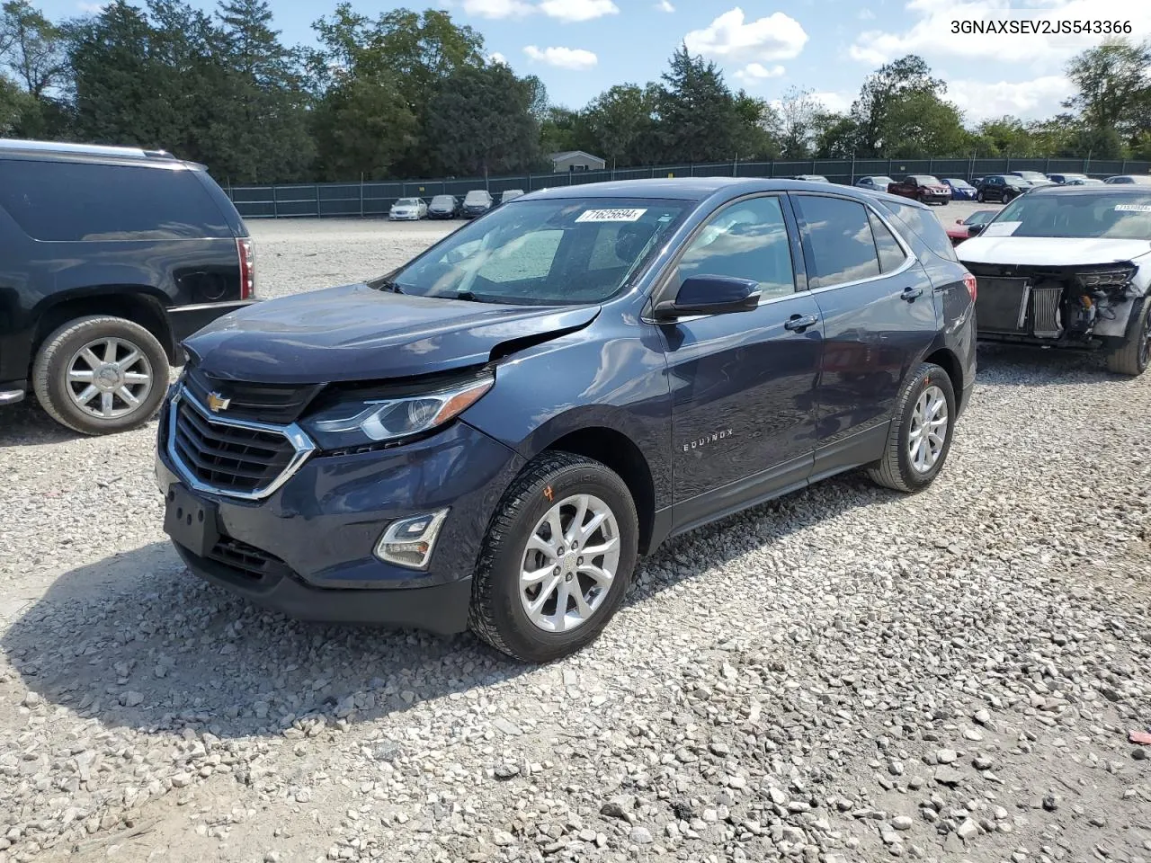 2018 Chevrolet Equinox Lt VIN: 3GNAXSEV2JS543366 Lot: 72993784