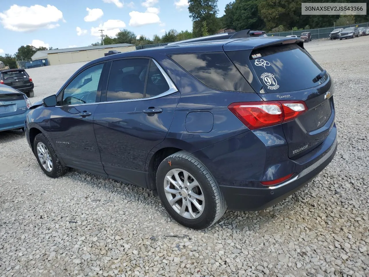 2018 Chevrolet Equinox Lt VIN: 3GNAXSEV2JS543366 Lot: 72993784