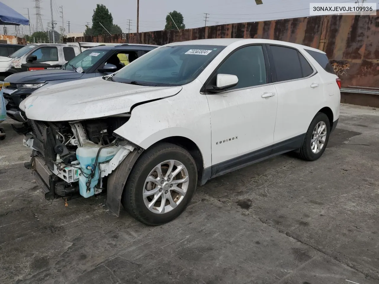 2018 Chevrolet Equinox Lt VIN: 3GNAXJEV0JL109936 Lot: 73247304