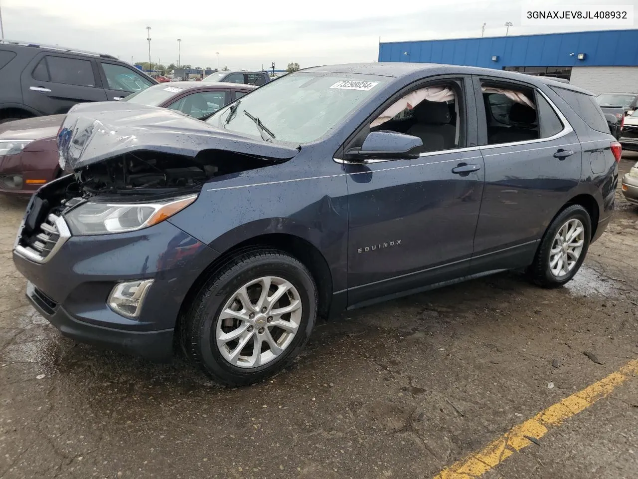 2018 Chevrolet Equinox Lt VIN: 3GNAXJEV8JL408932 Lot: 73298034