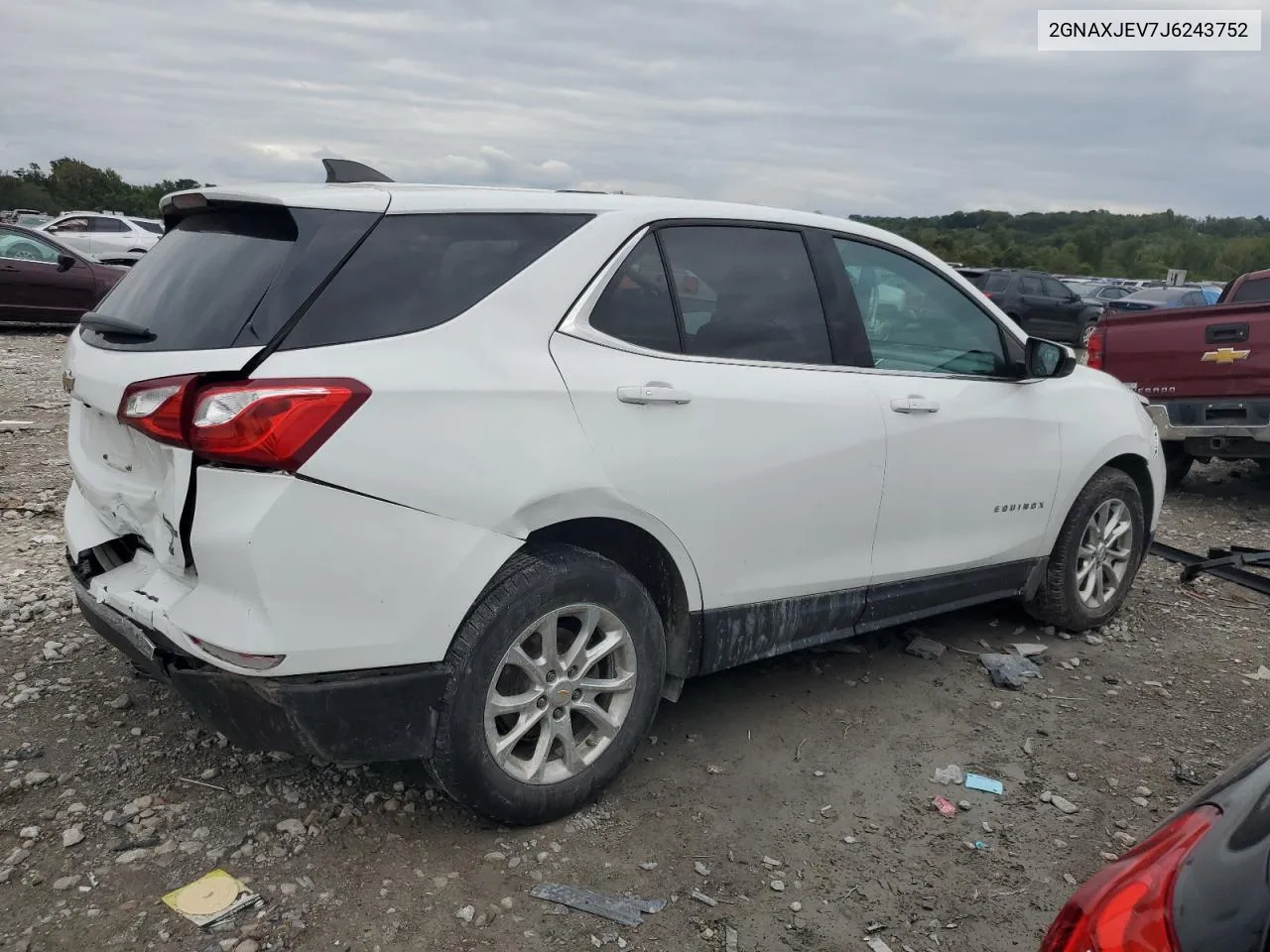 2018 Chevrolet Equinox Lt VIN: 2GNAXJEV7J6243752 Lot: 73314714