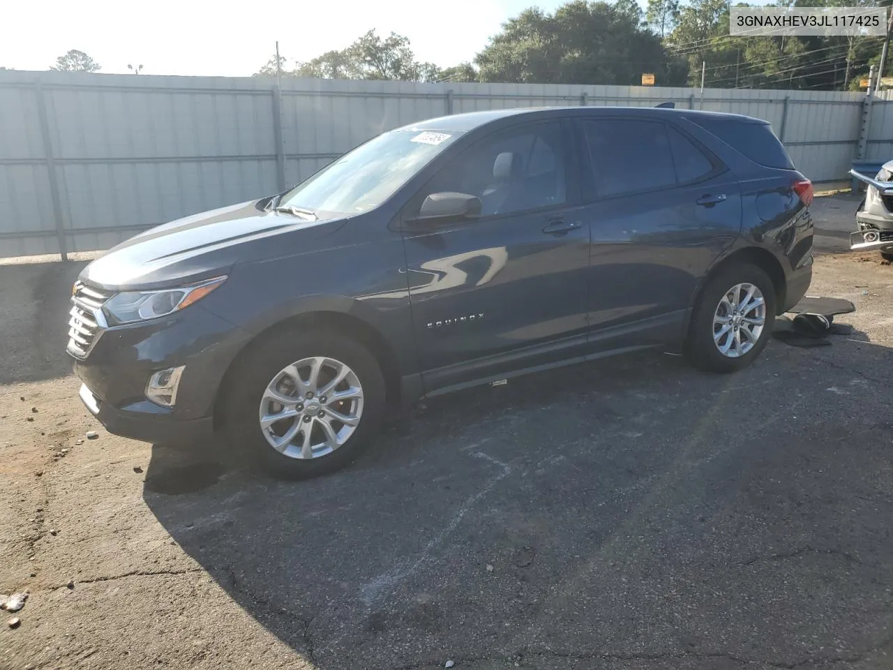 2018 Chevrolet Equinox Ls VIN: 3GNAXHEV3JL117425 Lot: 73324654