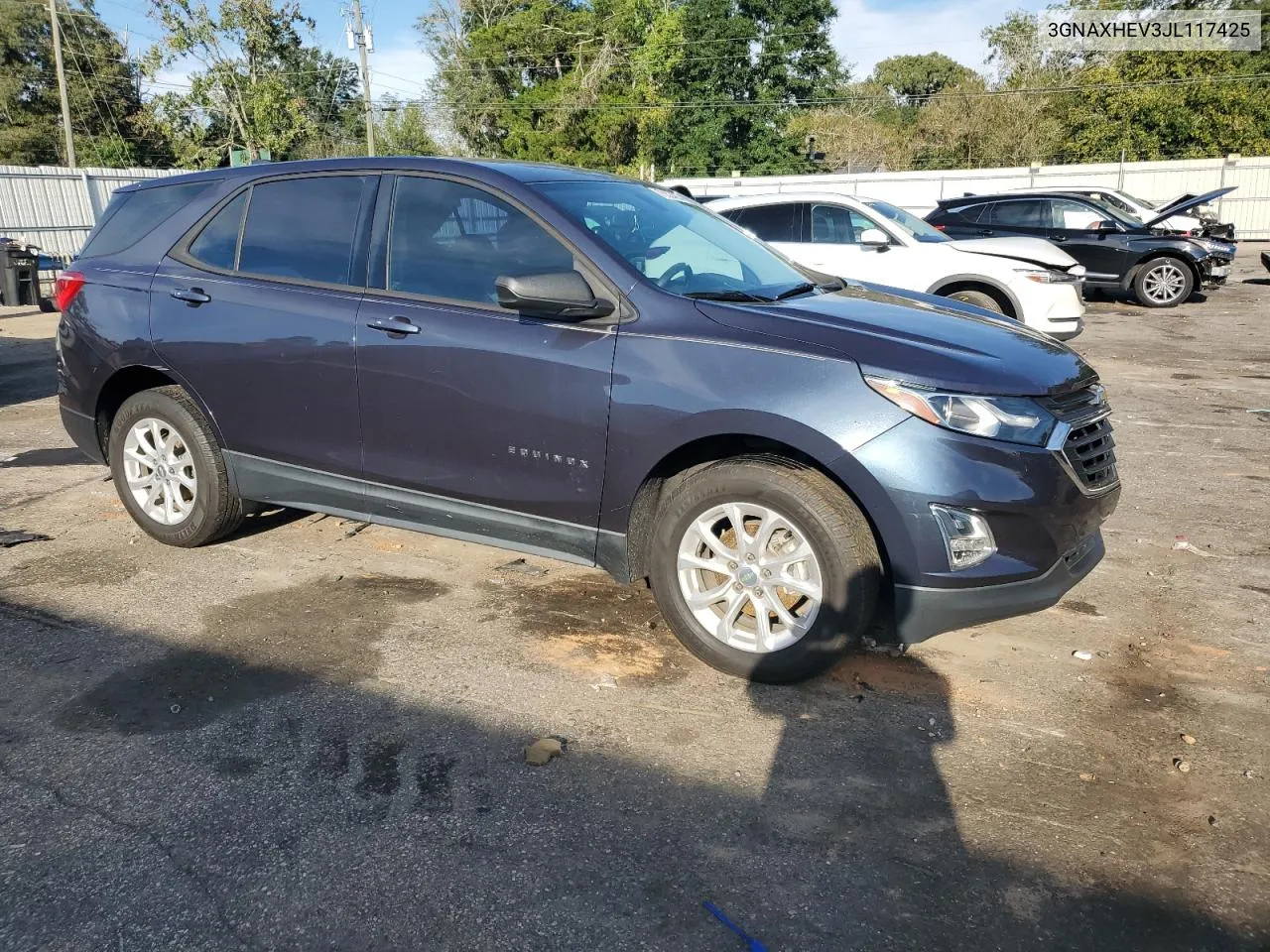 2018 Chevrolet Equinox Ls VIN: 3GNAXHEV3JL117425 Lot: 73324654