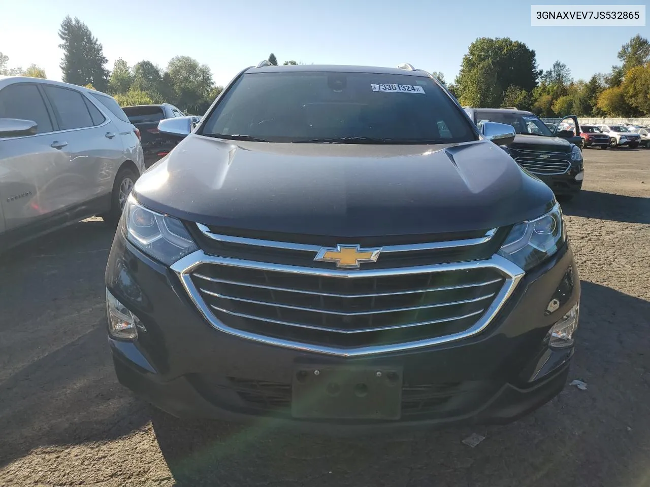 2018 Chevrolet Equinox Premier VIN: 3GNAXVEV7JS532865 Lot: 73361324