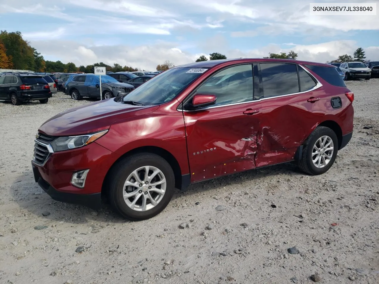 2018 Chevrolet Equinox Lt VIN: 3GNAXSEV7JL338040 Lot: 73748364