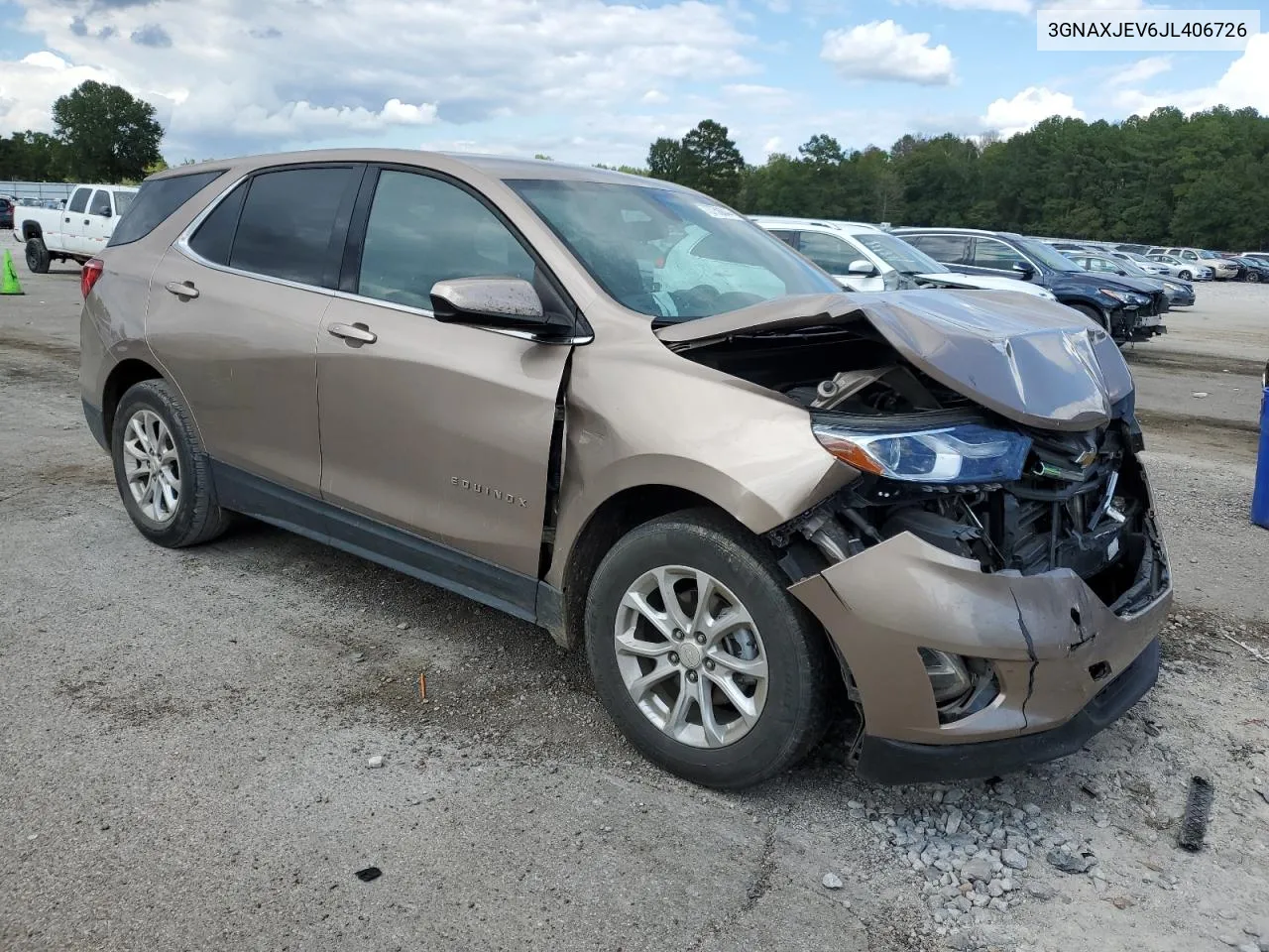 2018 Chevrolet Equinox Lt VIN: 3GNAXJEV6JL406726 Lot: 73758844