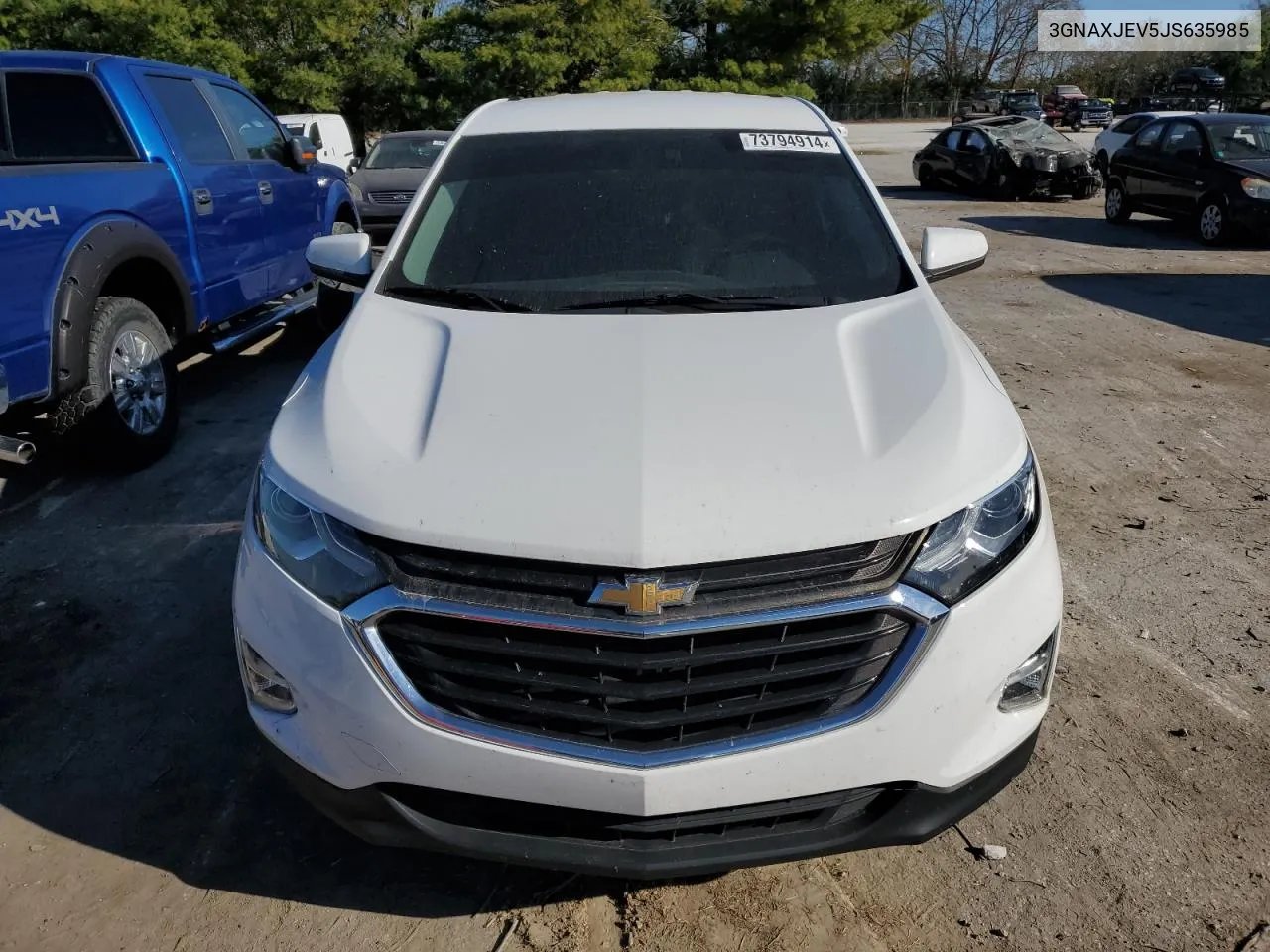 2018 Chevrolet Equinox Lt VIN: 3GNAXJEV5JS635985 Lot: 73794914