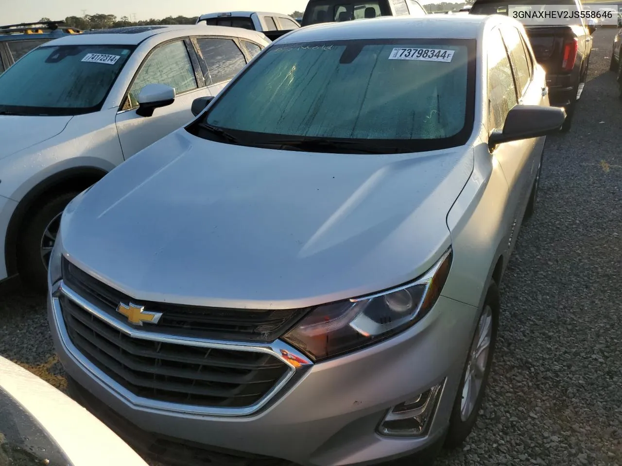 2018 Chevrolet Equinox Ls VIN: 3GNAXHEV2JS558646 Lot: 73798344