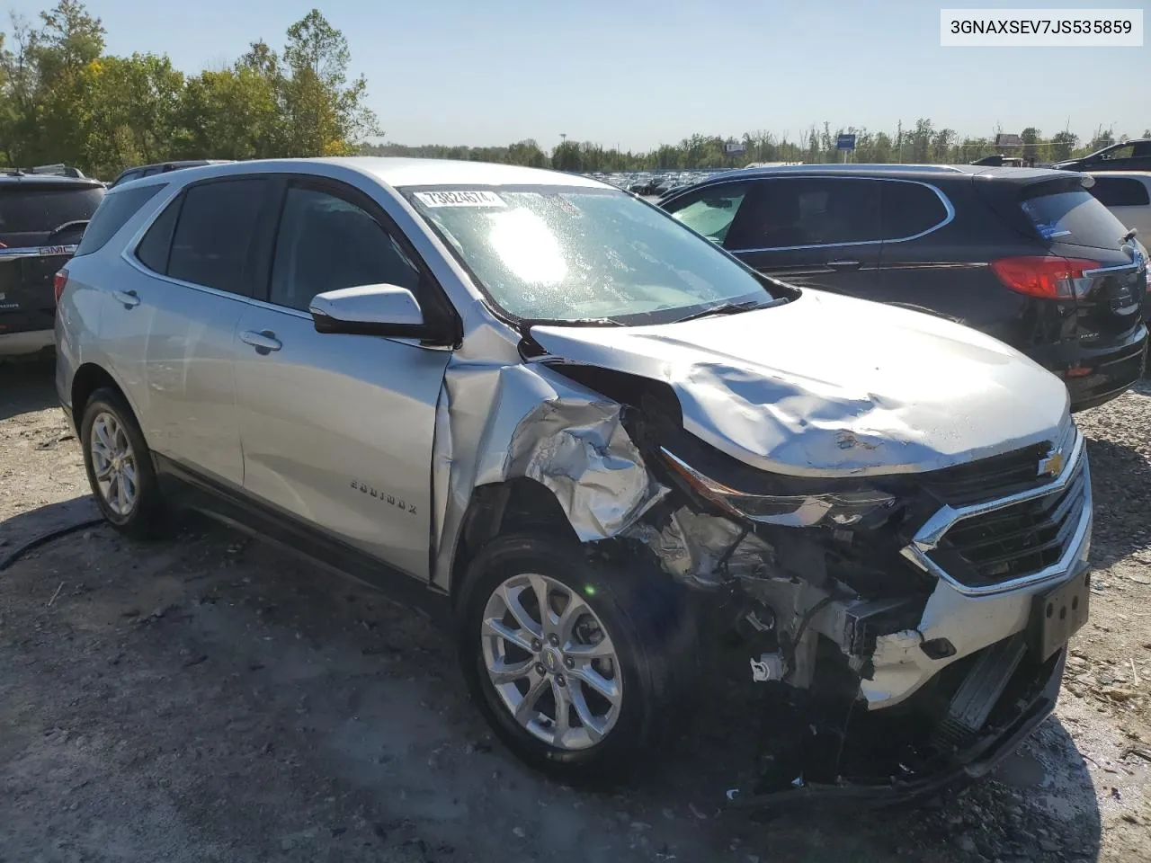 2018 Chevrolet Equinox Lt VIN: 3GNAXSEV7JS535859 Lot: 73824674