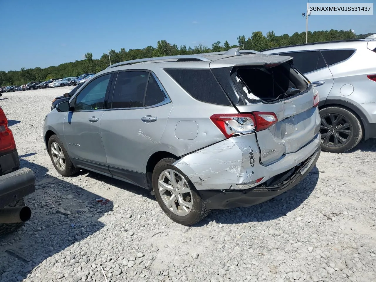 2018 Chevrolet Equinox Premier VIN: 3GNAXMEV0JS531437 Lot: 74006034