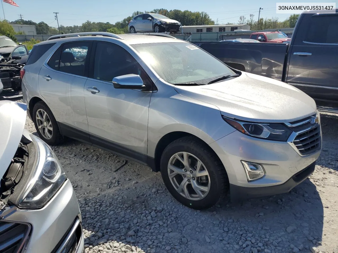 2018 Chevrolet Equinox Premier VIN: 3GNAXMEV0JS531437 Lot: 74006034