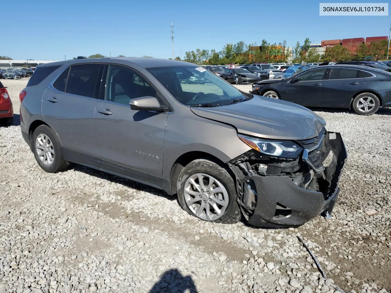 2018 Chevrolet Equinox Lt VIN: 3GNAXSEV6JL101734 Lot: 74011024