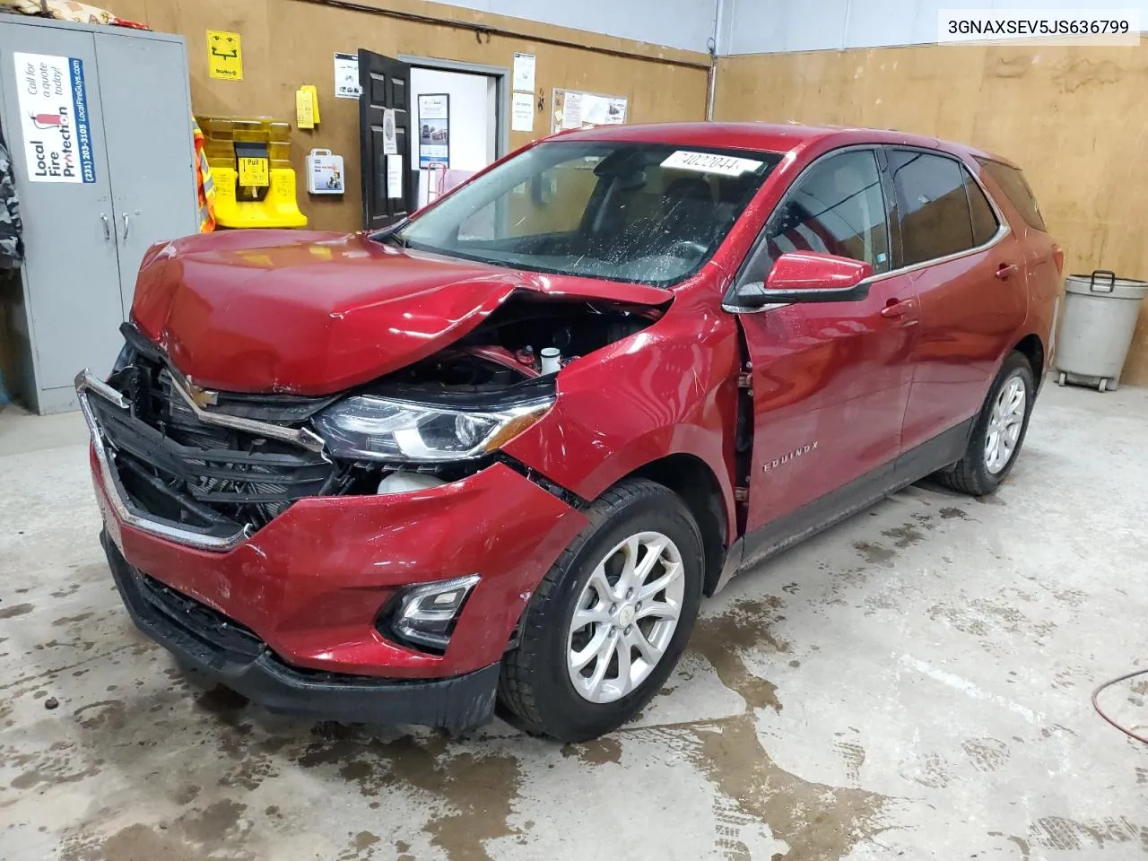 2018 Chevrolet Equinox Lt VIN: 3GNAXSEV5JS636799 Lot: 74022044