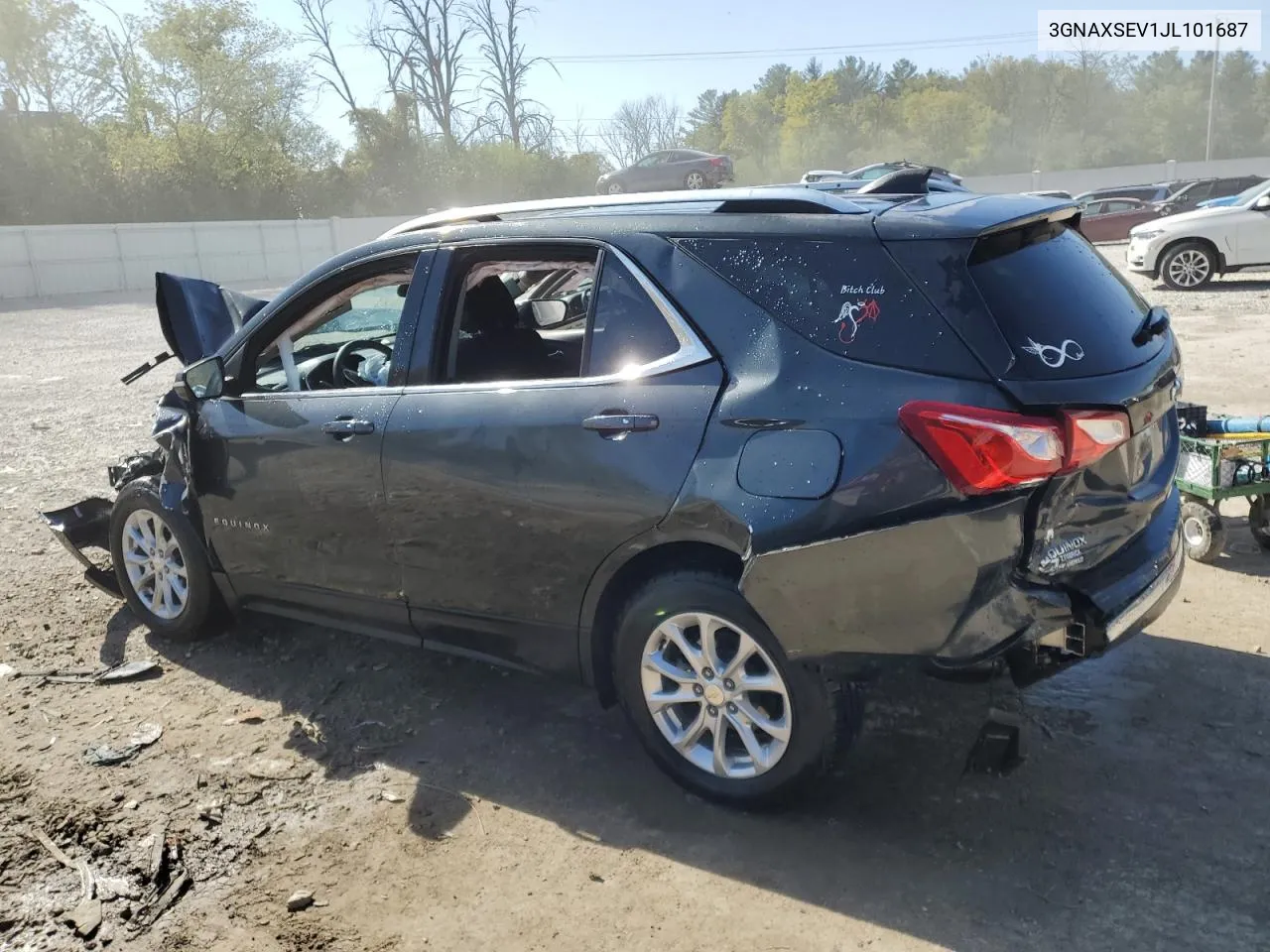 2018 Chevrolet Equinox Lt VIN: 3GNAXSEV1JL101687 Lot: 74051764