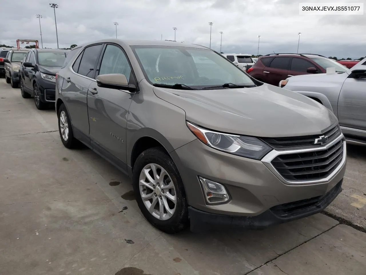 2018 Chevrolet Equinox Lt VIN: 3GNAXJEVXJS551077 Lot: 74095214