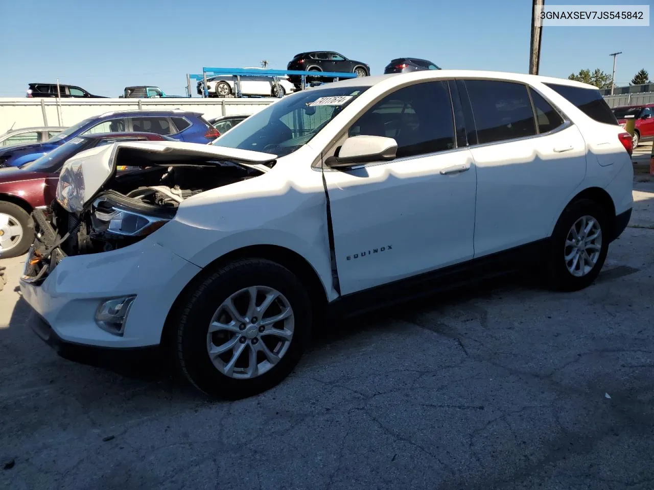 2018 Chevrolet Equinox Lt VIN: 3GNAXSEV7JS545842 Lot: 74117674