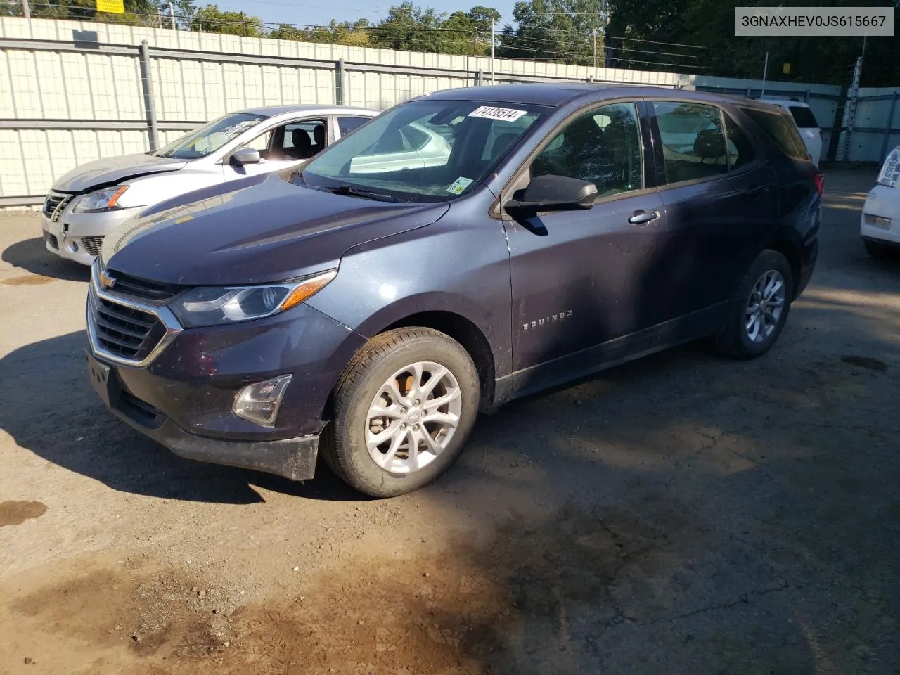 2018 Chevrolet Equinox Ls VIN: 3GNAXHEV0JS615667 Lot: 74128514