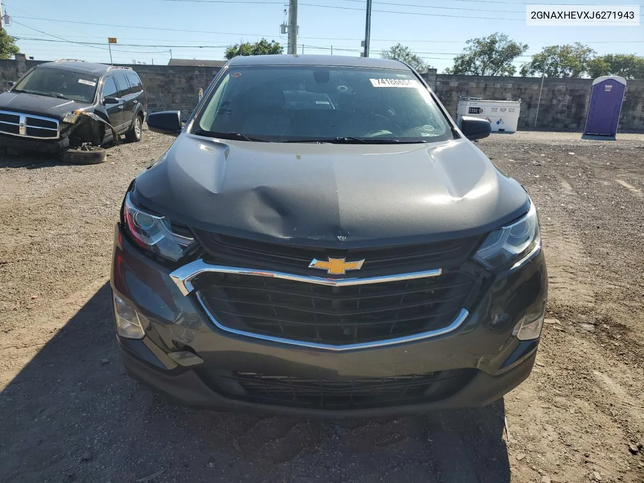 2018 Chevrolet Equinox Ls VIN: 2GNAXHEVXJ6271943 Lot: 74186654