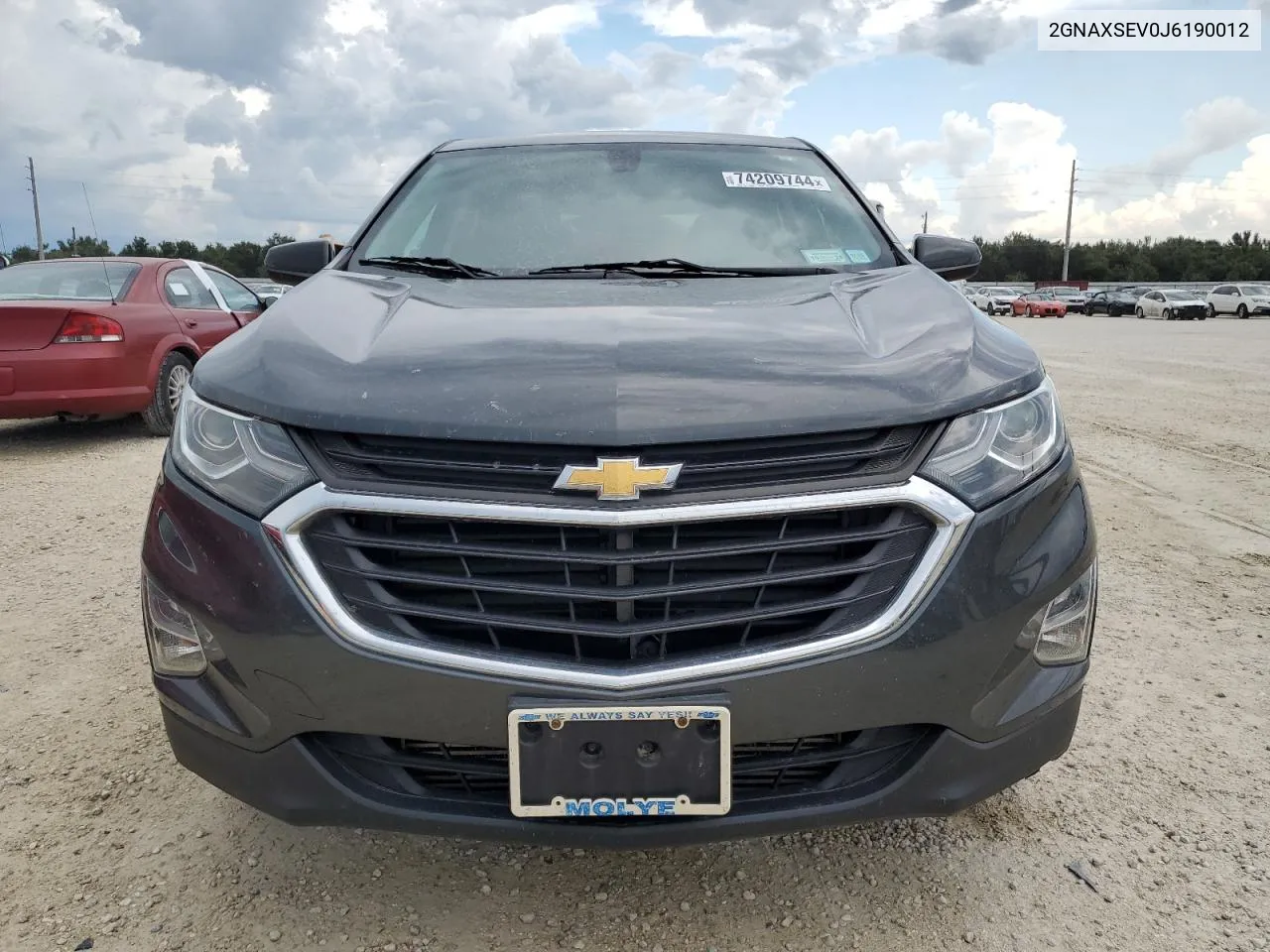 2018 Chevrolet Equinox Lt VIN: 2GNAXSEV0J6190012 Lot: 74209744