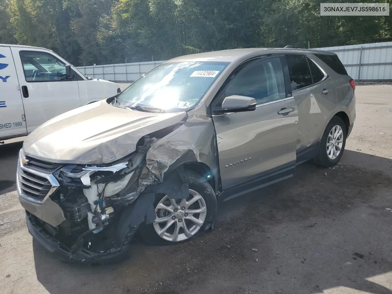 2018 Chevrolet Equinox Lt VIN: 3GNAXJEV7JS598616 Lot: 74432904