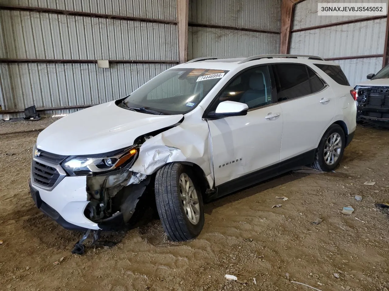 2018 Chevrolet Equinox Lt VIN: 3GNAXJEV8JS545052 Lot: 74446994