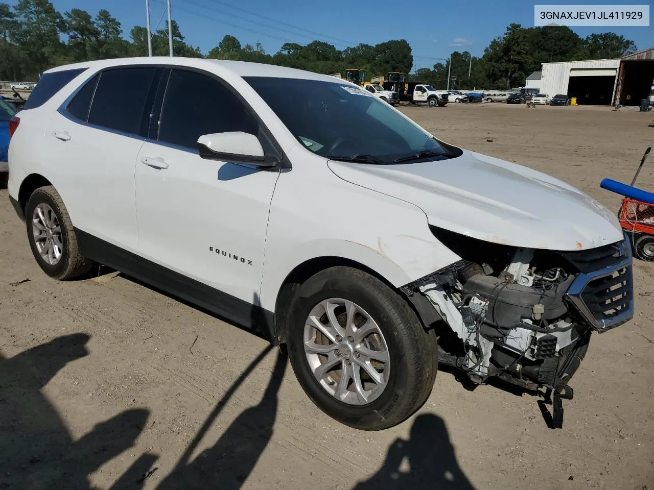 2018 Chevrolet Equinox Lt VIN: 3GNAXJEV1JL411929 Lot: 74506034