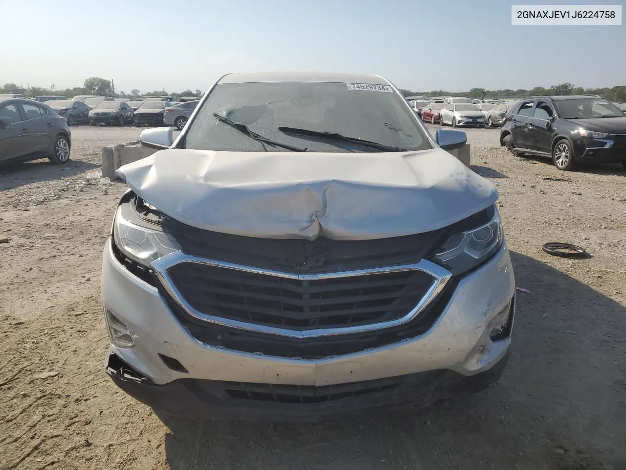 2018 Chevrolet Equinox Lt VIN: 2GNAXJEV1J6224758 Lot: 74529734