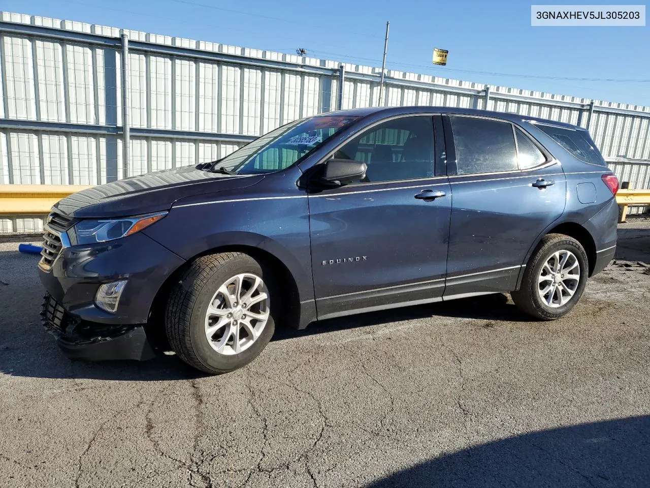 2018 Chevrolet Equinox Ls VIN: 3GNAXHEV5JL305203 Lot: 74608254