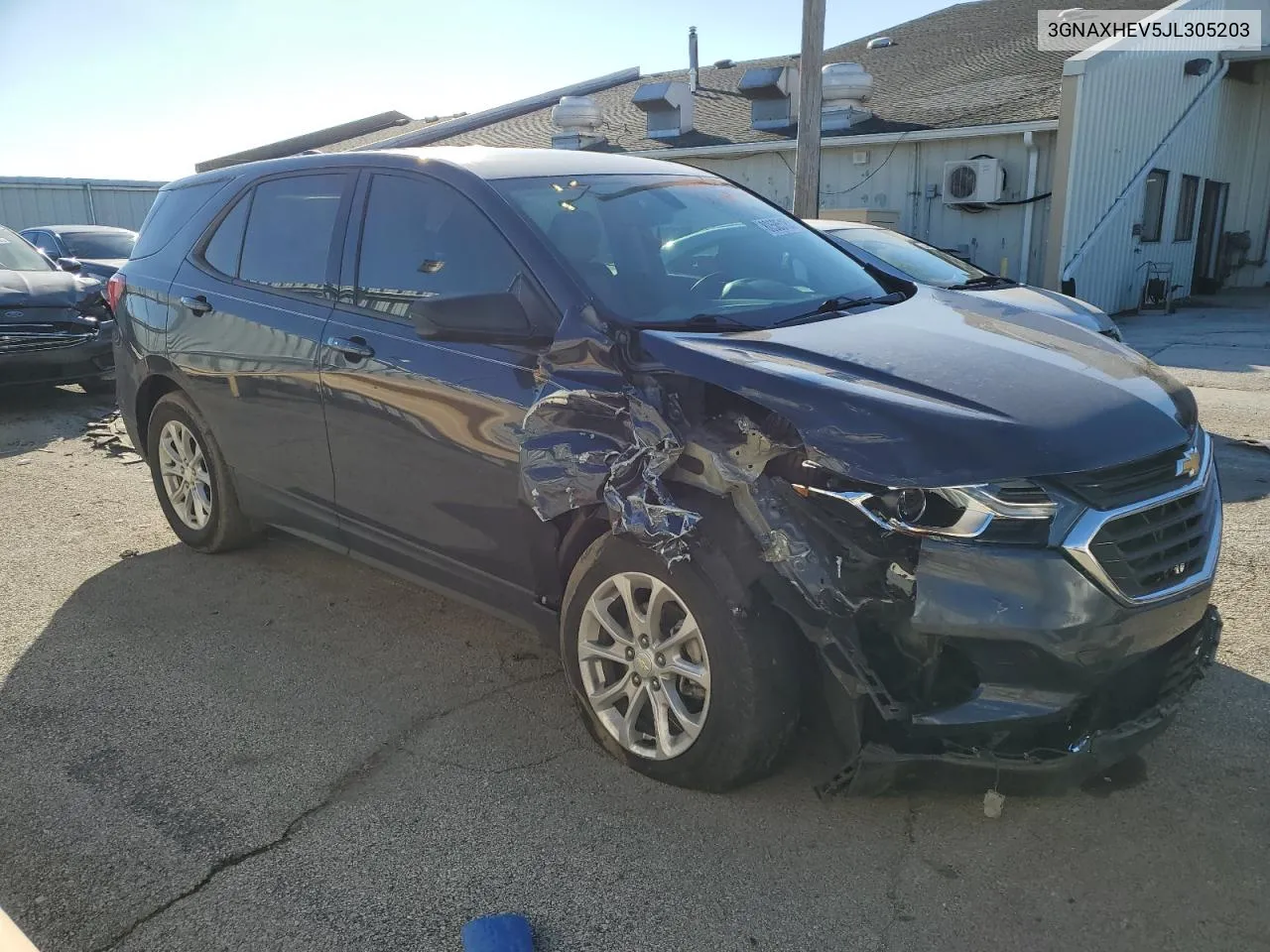 2018 Chevrolet Equinox Ls VIN: 3GNAXHEV5JL305203 Lot: 74608254