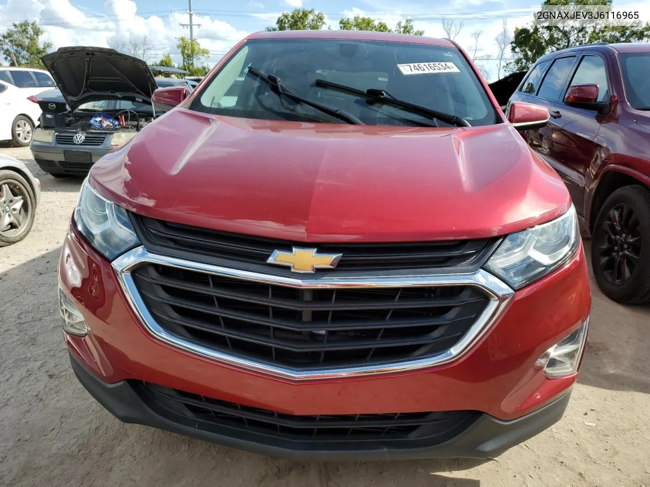 2018 Chevrolet Equinox Lt VIN: 2GNAXJEV3J6116965 Lot: 74616534