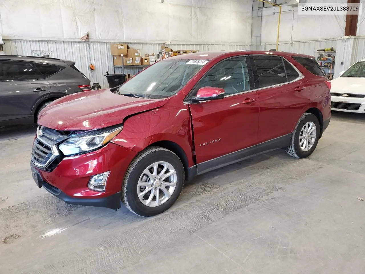 2018 Chevrolet Equinox Lt VIN: 3GNAXSEV2JL383709 Lot: 74625074