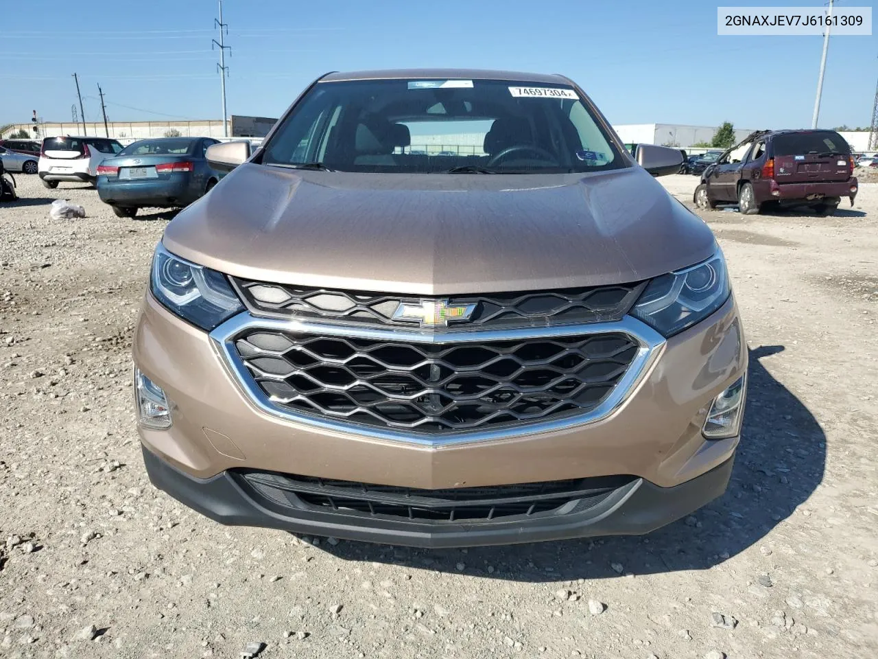 2018 Chevrolet Equinox Lt VIN: 2GNAXJEV7J6161309 Lot: 74697304