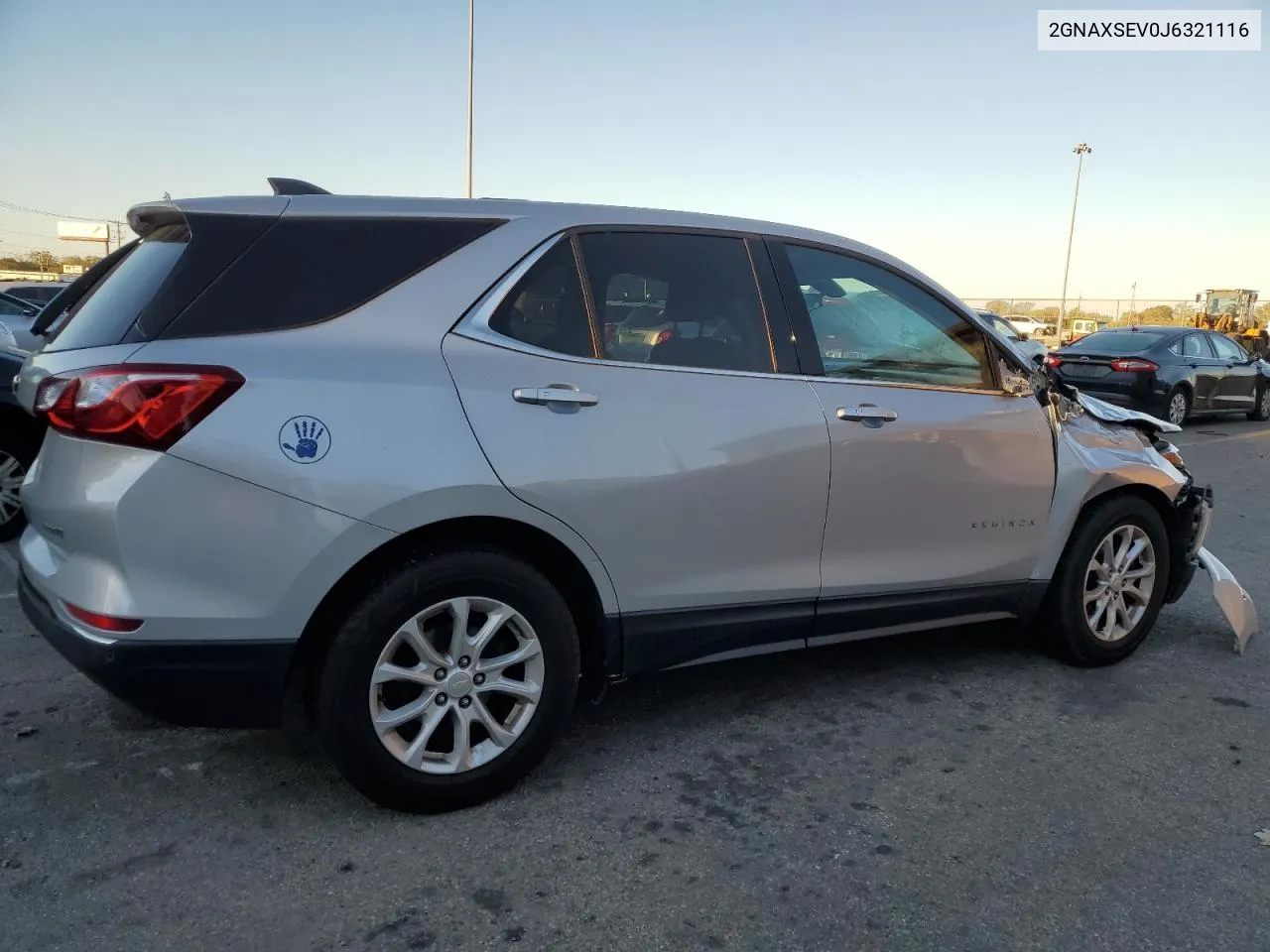 2018 Chevrolet Equinox Lt VIN: 2GNAXSEV0J6321116 Lot: 74718354