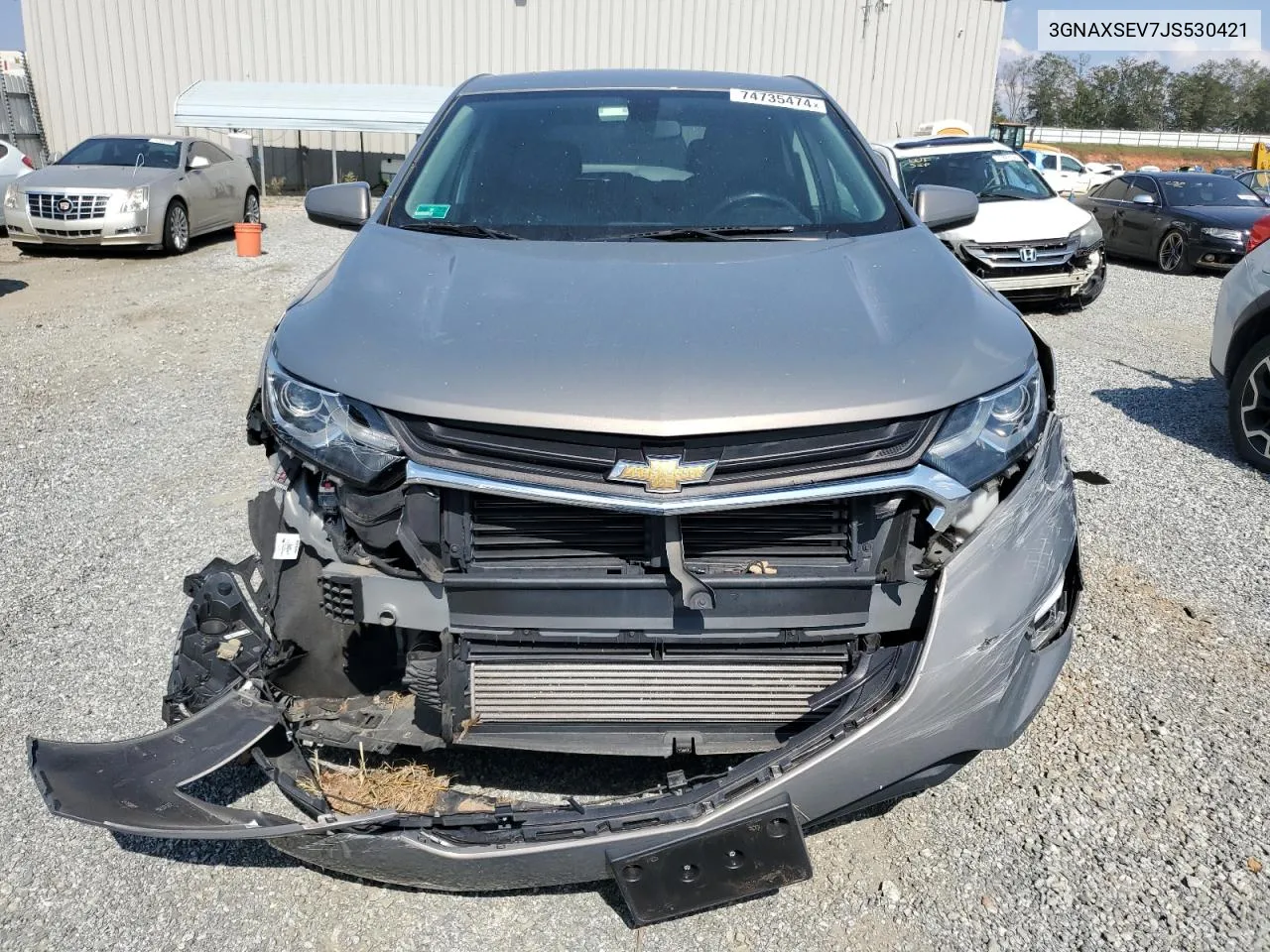 2018 Chevrolet Equinox Lt VIN: 3GNAXSEV7JS530421 Lot: 74735474