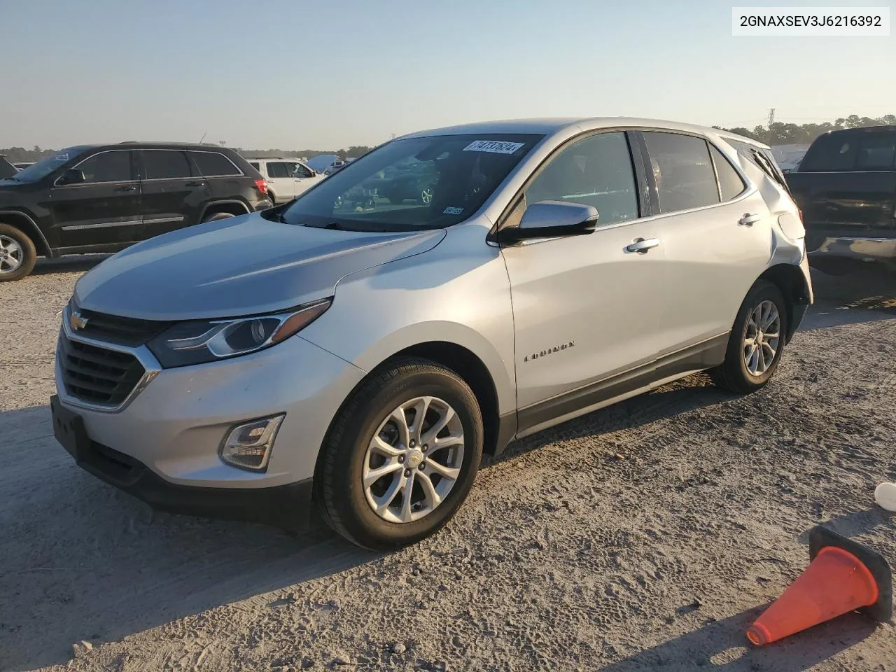 2018 Chevrolet Equinox Lt VIN: 2GNAXSEV3J6216392 Lot: 74737624