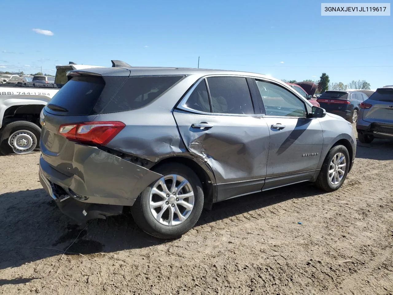 2018 Chevrolet Equinox Lt VIN: 3GNAXJEV1JL119617 Lot: 74754134