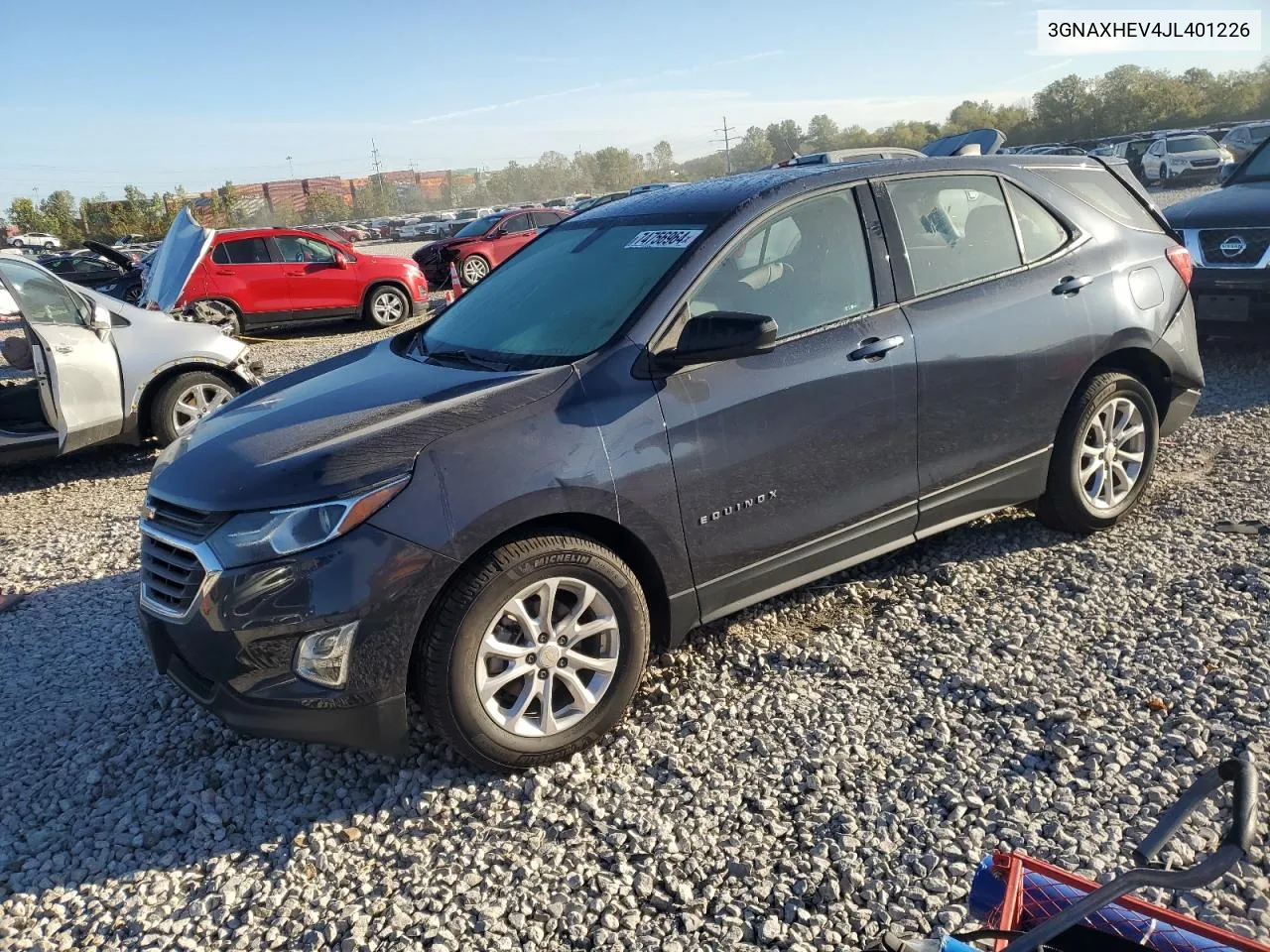 2018 Chevrolet Equinox Ls VIN: 3GNAXHEV4JL401226 Lot: 74756964