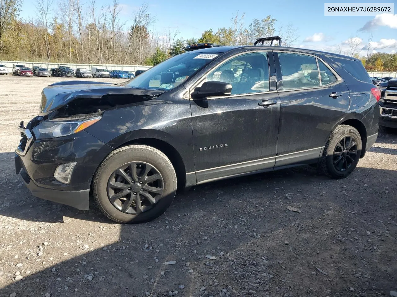 2018 Chevrolet Equinox Ls VIN: 2GNAXHEV7J6289672 Lot: 74762234