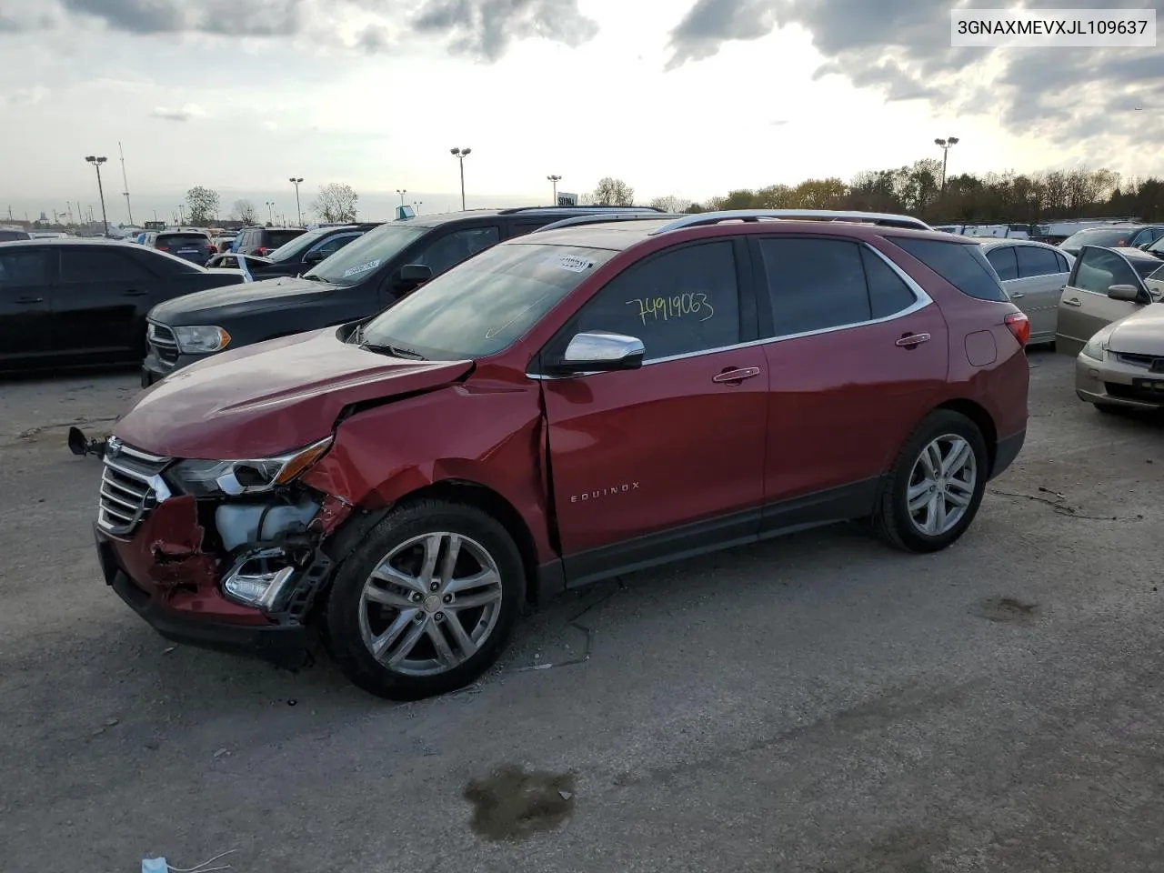 2018 Chevrolet Equinox Premier VIN: 3GNAXMEVXJL109637 Lot: 74919063